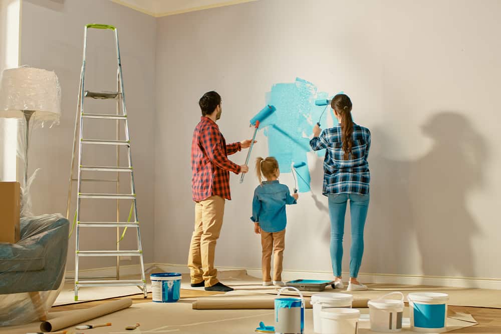 family-renovating-house-with-home-improvement-loan