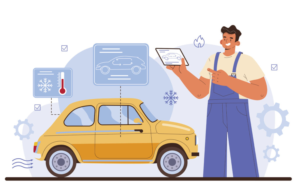 Kiwi getting their car ready for winter, showing the importance of staying prepared—with a little help from a personal loan by Loansmart.