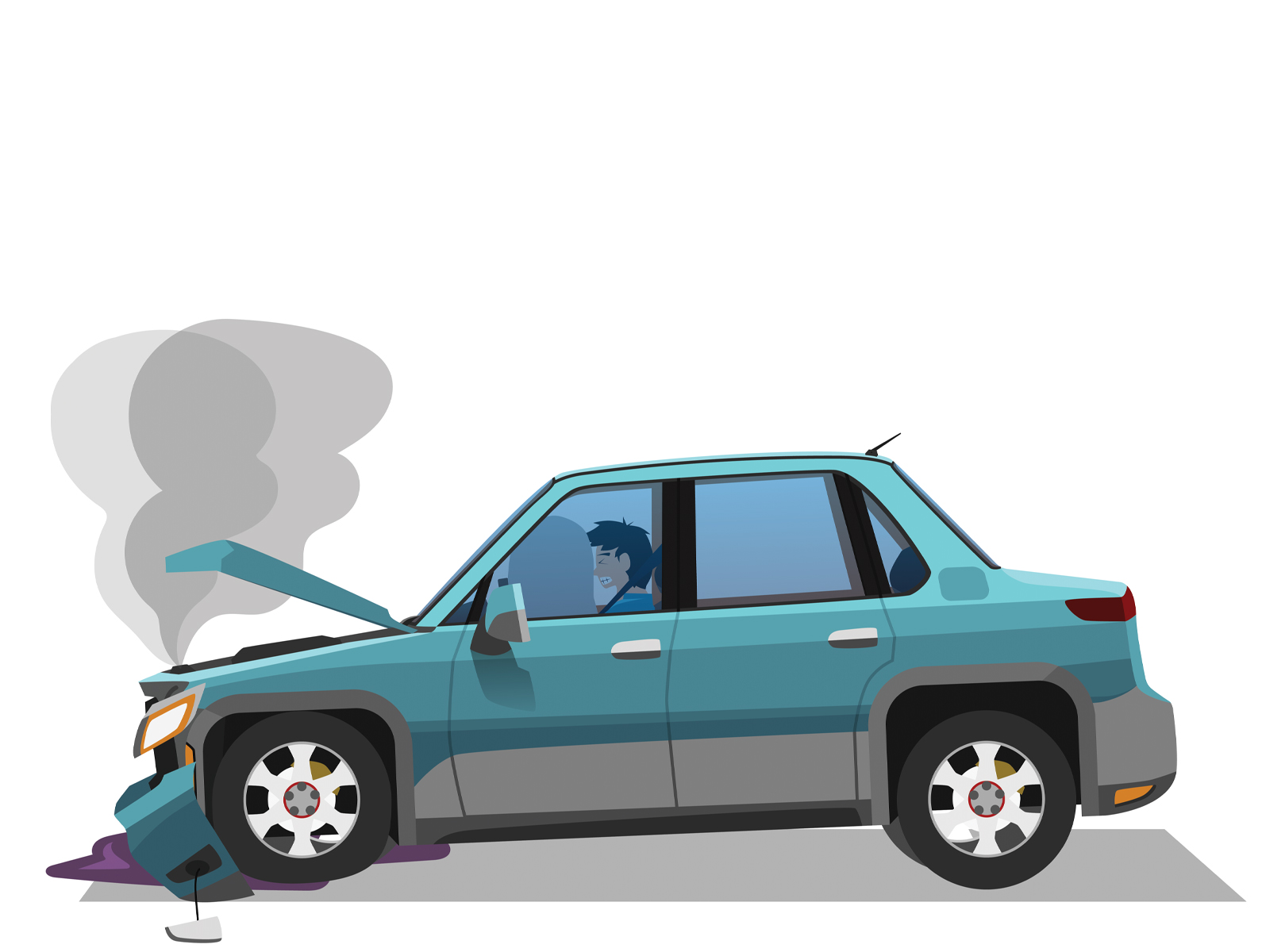 Damaged vehicle after a car accident illustrating the need for vehicle finance, debt consolidation loans, and financial assistance following an uninsured car write-off in New Zealand.