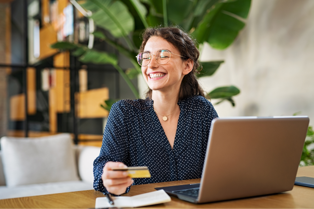 woman smiling after applying for a secured personal loan