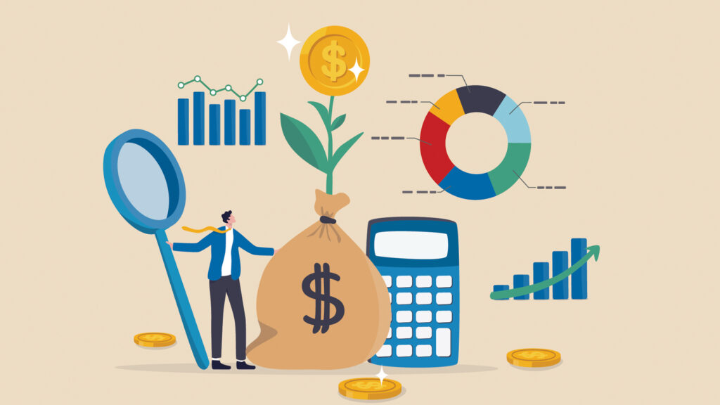 Illustration of intentional spending, budgeting and smart money management strategies