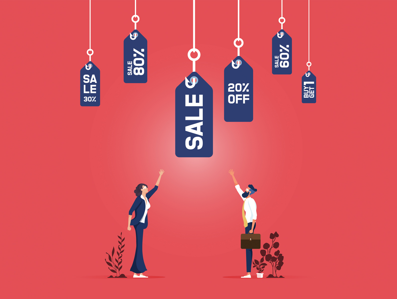 Sale discounts encouraging impulse purchases and spending habits that contribute to the small purchase trap.